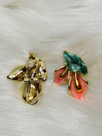 Boucles d’Oreilles Fleur de Lys Dorées