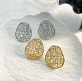 Boucles d'Oreilles Ovales Maille Creuse 