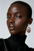 Boucles d'Oreilles Perle Naturelle Faites Main Dorées