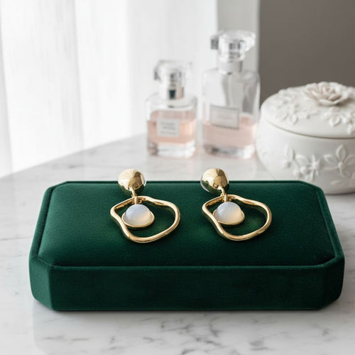 Boucles d'Oreilles Élégantes Dorées Métal