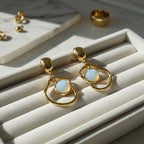Boucles d'Oreilles Élégantes Dorées Métal