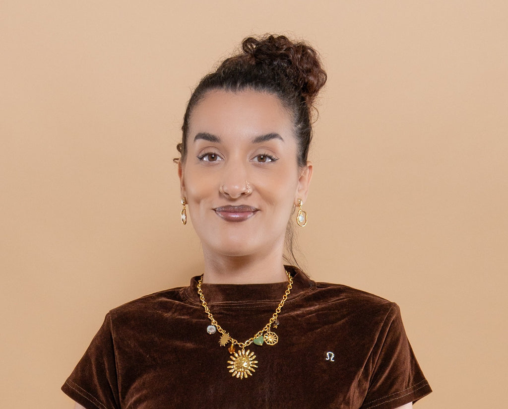 Collier Pendentif Cœur et Soleil Doré Acier Inoxydable