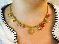 Collier Soleil Fraise Tournesol Fleur Doré