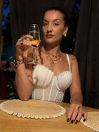 Crop Top Corset Strass Bretelles Ajustables