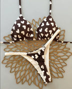 Maillot de Bain 2 Pièces Motif Cœur