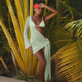 Maillot de Bain 3 Pièces Mini-Robe Cache-Maillot