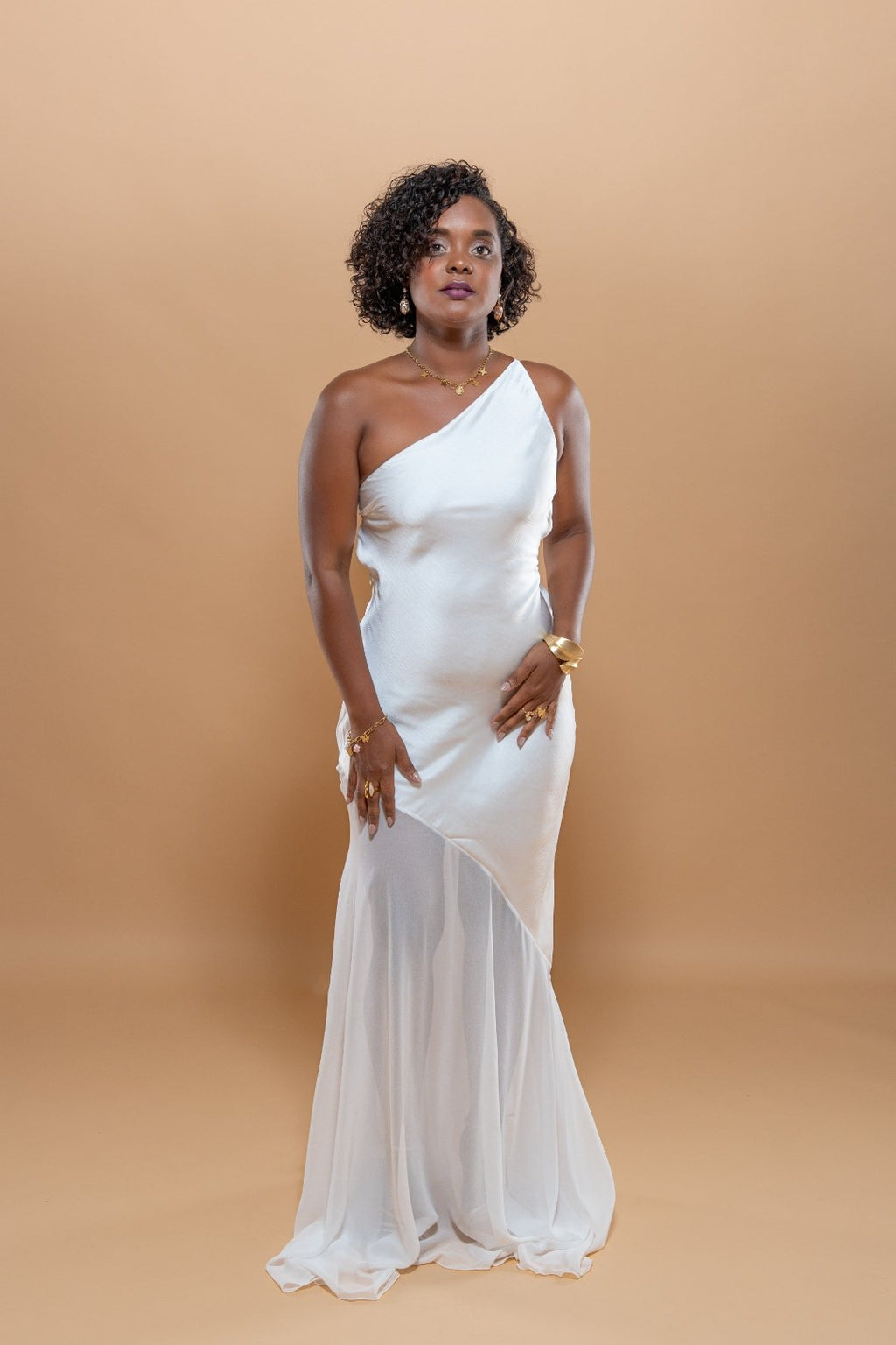 Robe d'Été Col Incliné Sexy - Jaune/Blanc Élégante
