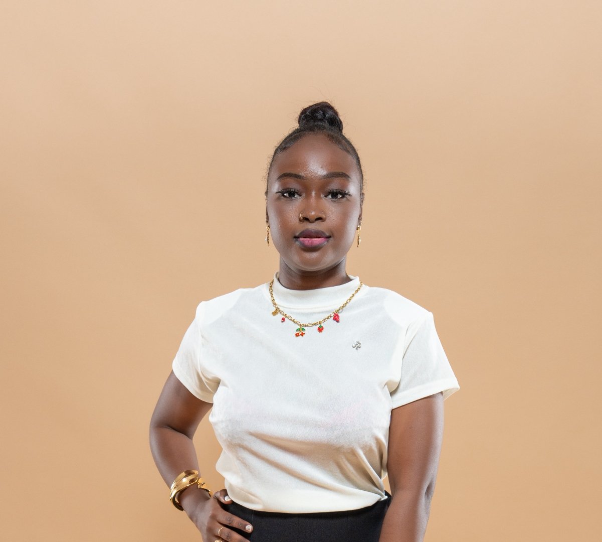T-Shirt Velours Élastique Bijou Femme
