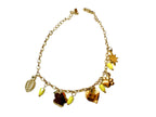 Bracelet Avocat Banane Pastèque Fleur Doré Acier