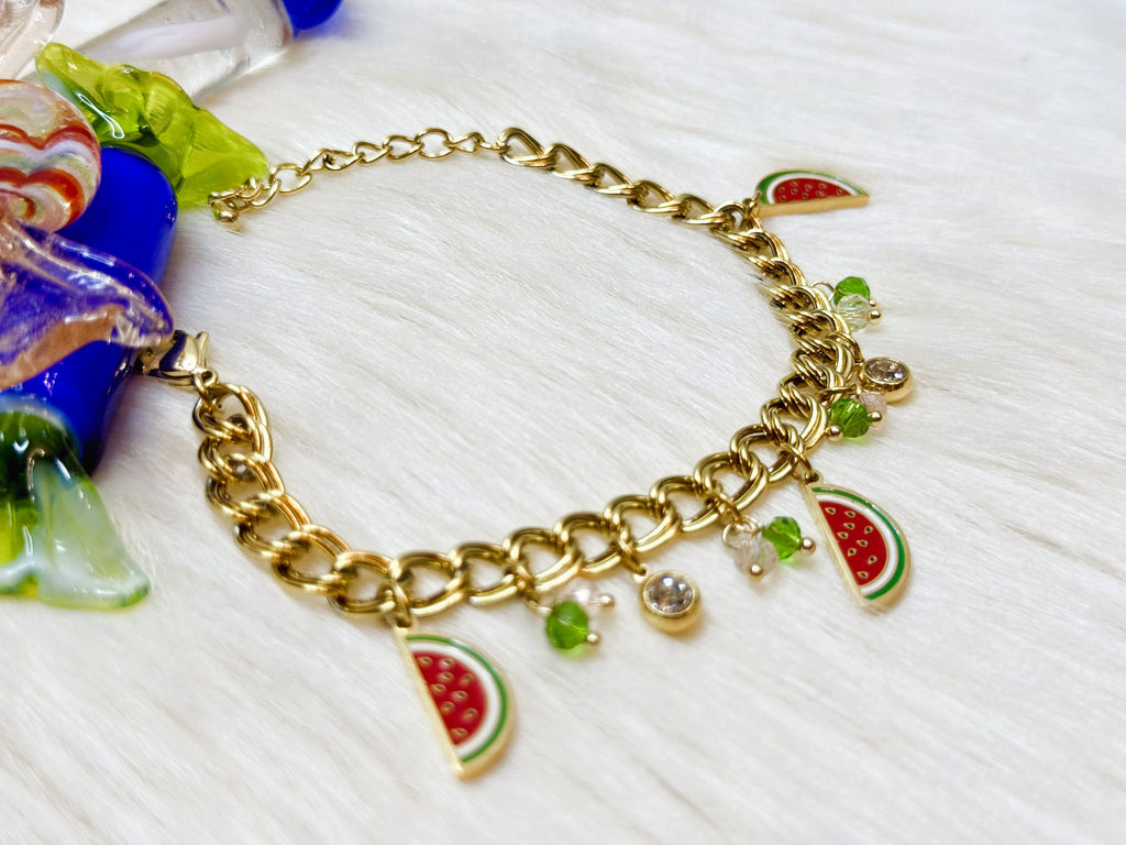 Bracelet Été Coréen Pastèque Doré Acier Inoxydable