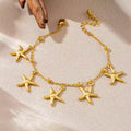 Bracelet Étoile de Mer Doré Acier Inoxydable