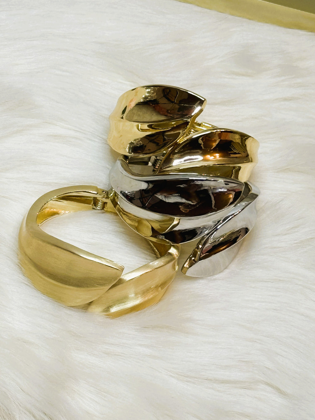 Bracelet Tendance Feuille Doré/Argenté Alliage Métal