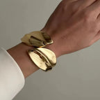 Bracelet Tendance Feuille Doré/Argenté Alliage Métal