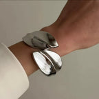 Bracelet Tendance Feuille Doré/Argenté Alliage Métal